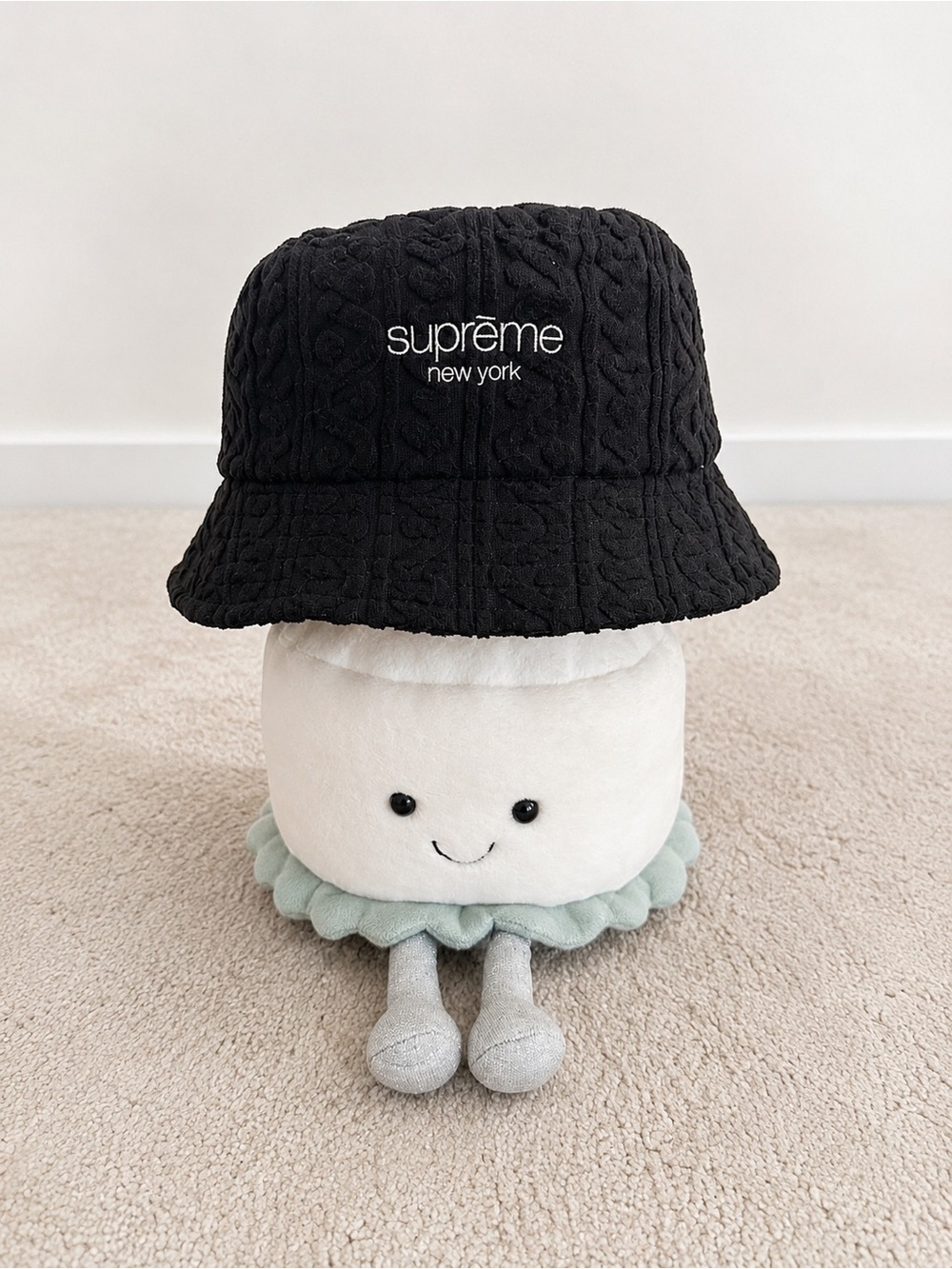 Supreme Terry Pattern Crusher Bucket Hat Black SS23 S/M